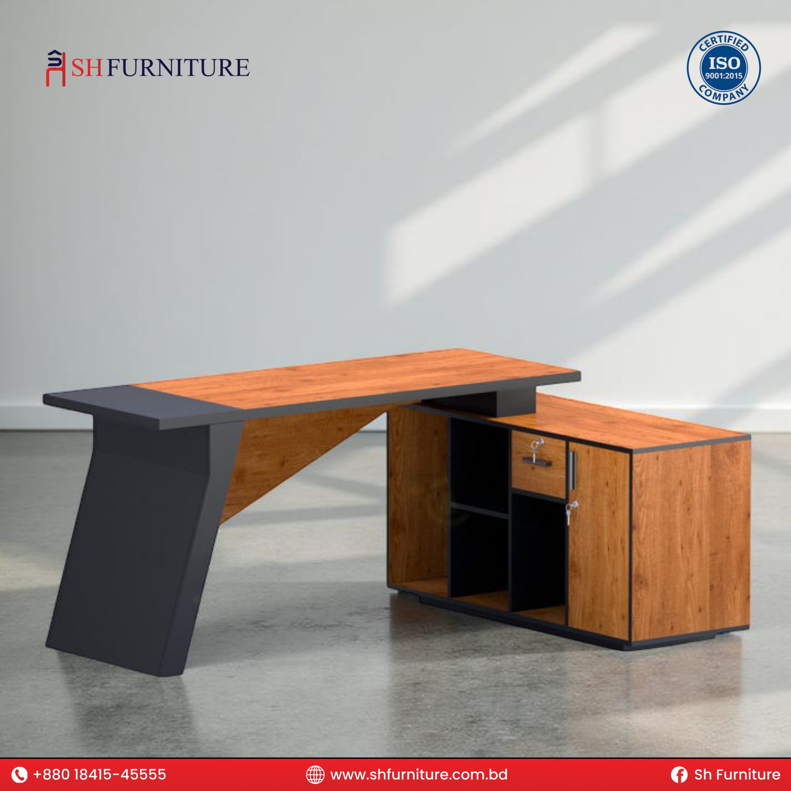 SH FURNITURE – Zenith Director Desk - Image 2