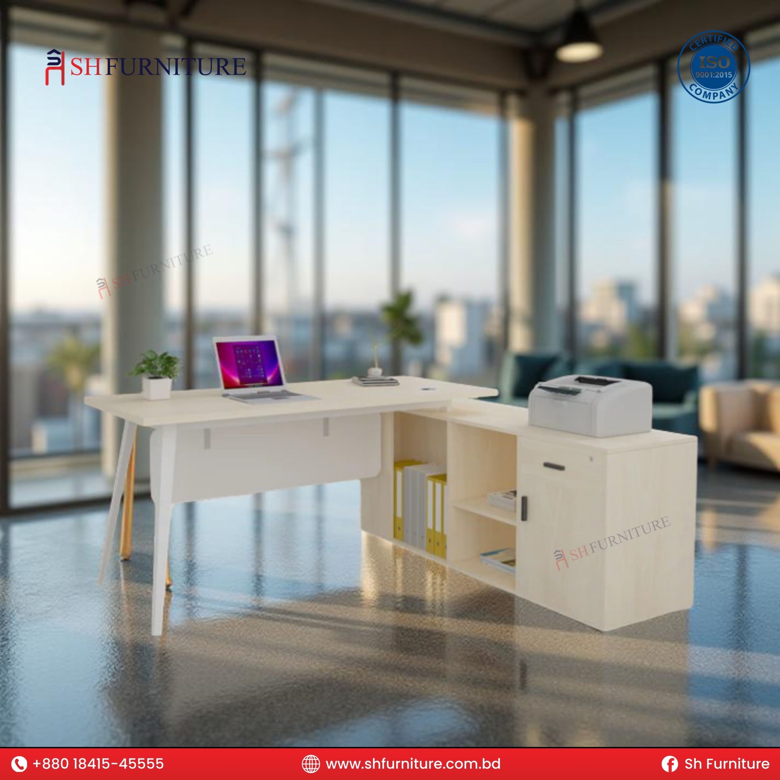 SH Furniture – Zenith Executive Desk - Image 3