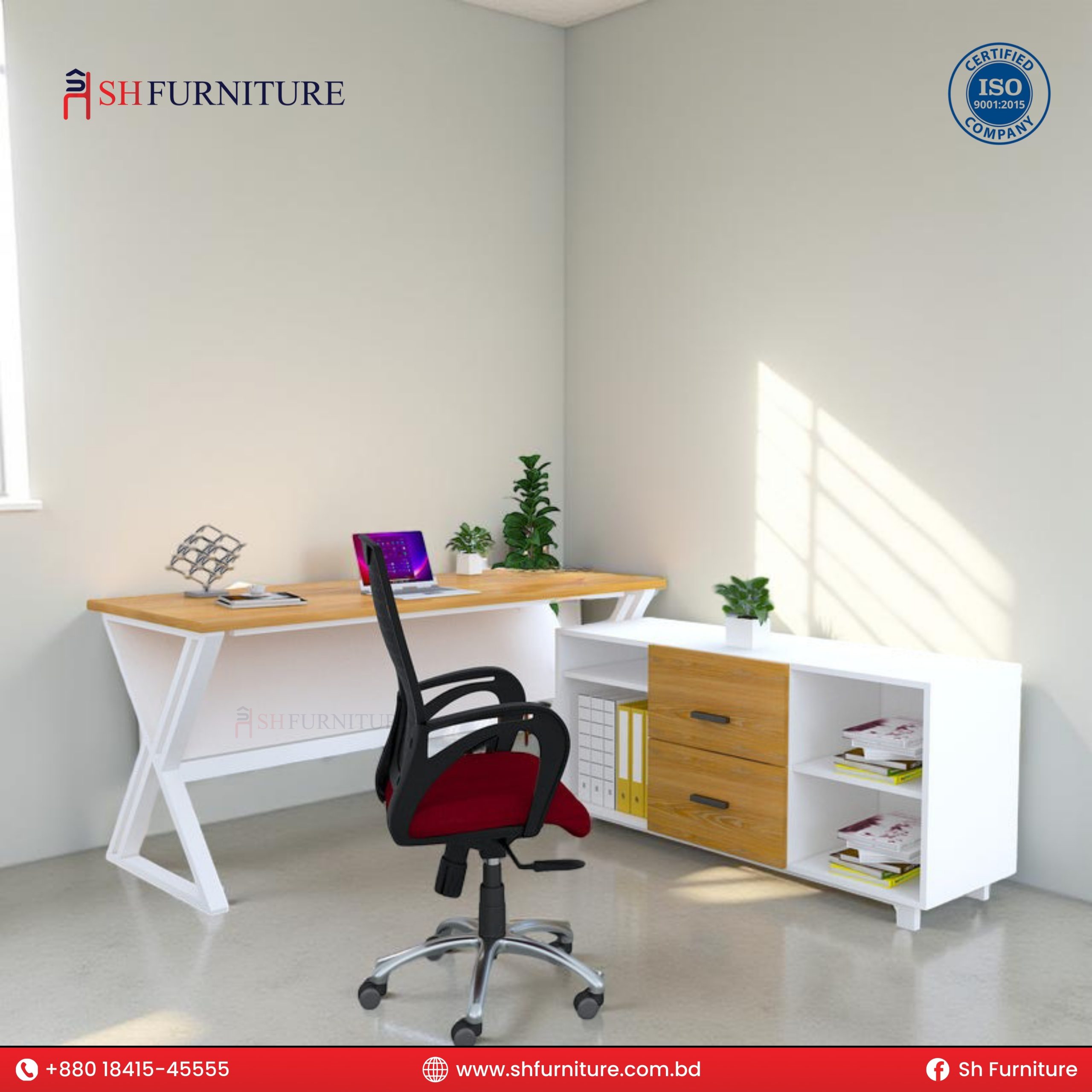SH FURNITURE – Helios Executive Desk - Image 2