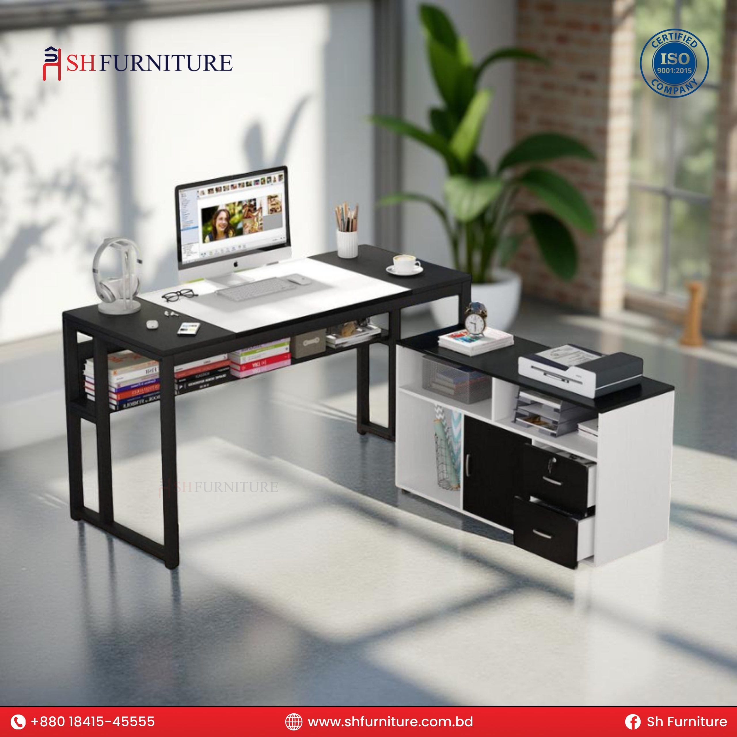 SH FURNITURE – Horizon L-Shaped Desk - Image 2