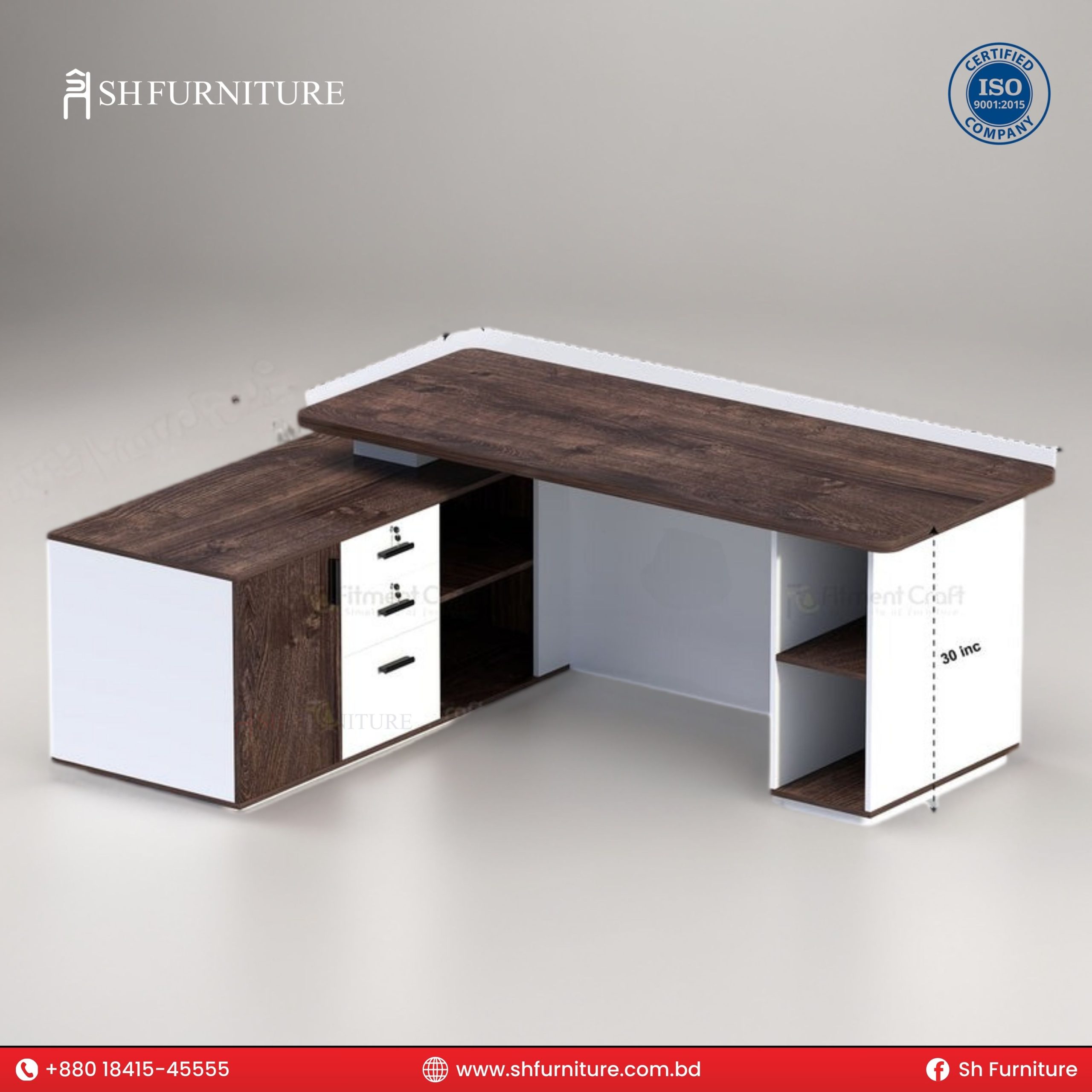 SH FURNITURE – Altura Director Table - Image 2